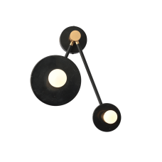 Φωτιστικό Τοίχου Clock Δίφωτο 2ΧΕ27 Μαύρο | Aca Lighting | OD742W74BM